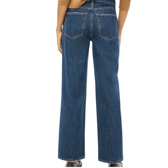 J.Crew Factory 90's Vintage Baggy Cropped Slightly Distressed Jeans Size 31 - Picture 3 of 8